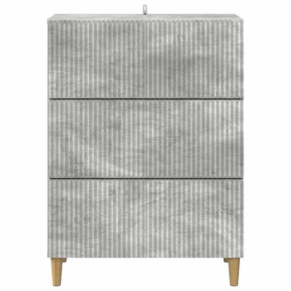 Drawer Cabinet Concrete Grey 66 x 34.5 x 90 cm Engineered Wood
