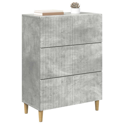 Drawer Cabinet Concrete Grey 66 x 34.5 x 90 cm Engineered Wood