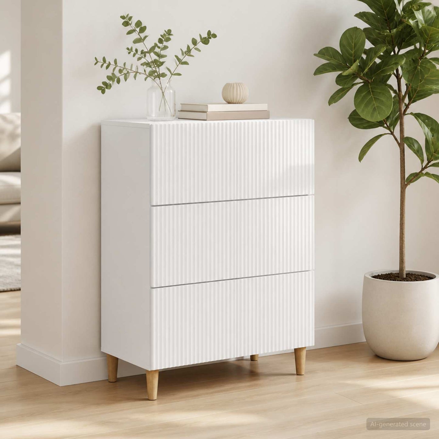 Drawer Cabinet 66 x 34.5 x 90 cm Engineered Wood