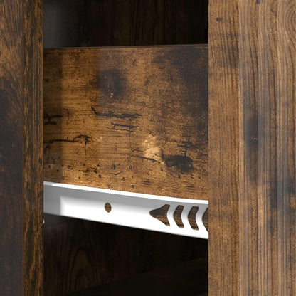 Drawer Cabinet Smoked Oak 66 x 34.5 x 90 cm Engineered Wood