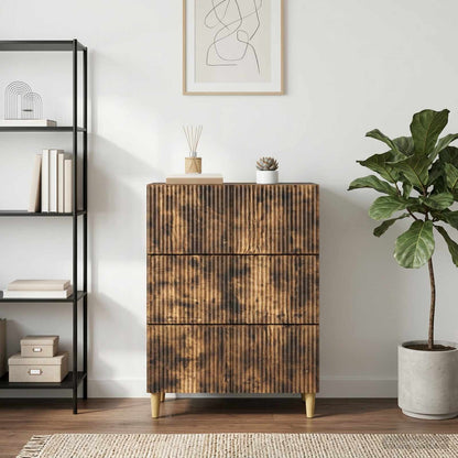Drawer Cabinet 66 x 34.5 x 90 cm Engineered Wood Smoked Oak