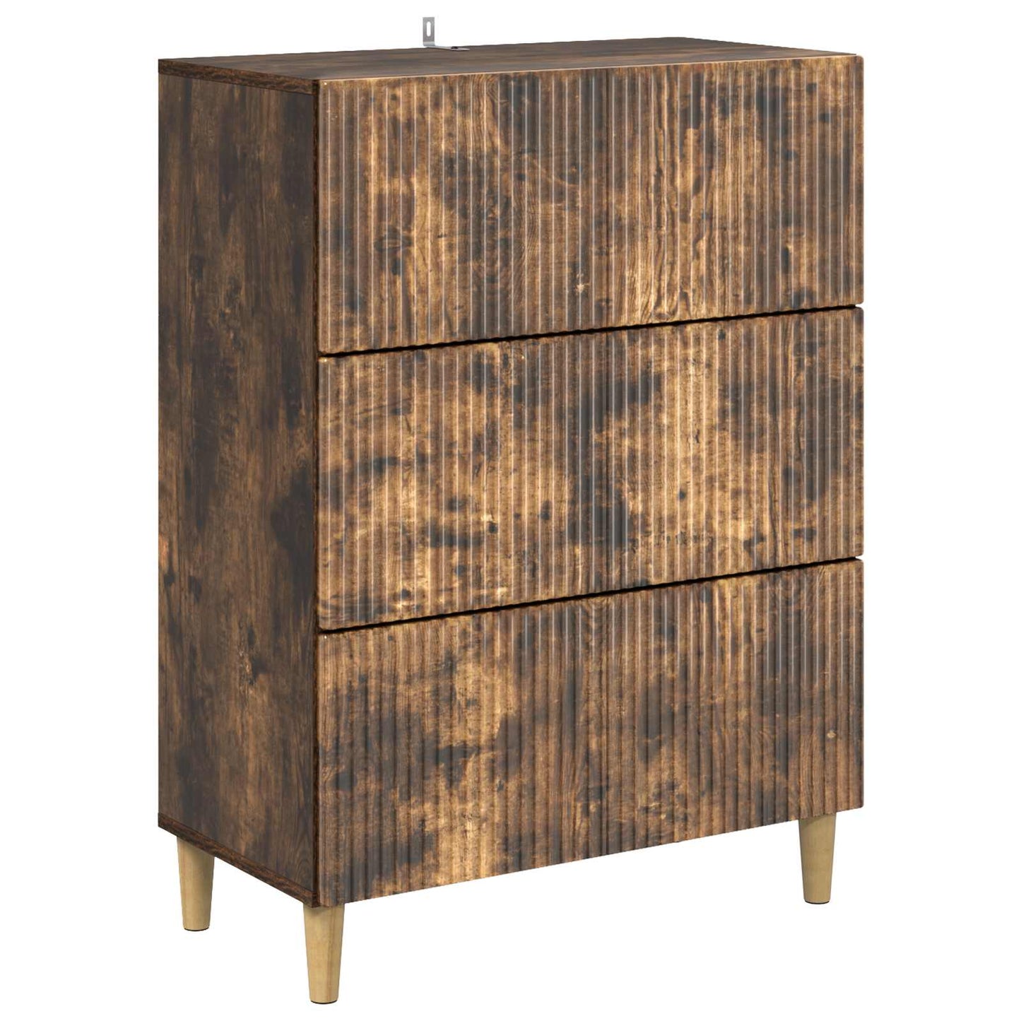 Drawer Cabinet Smoked Oak 66 x 34.5 x 90 cm Engineered Wood