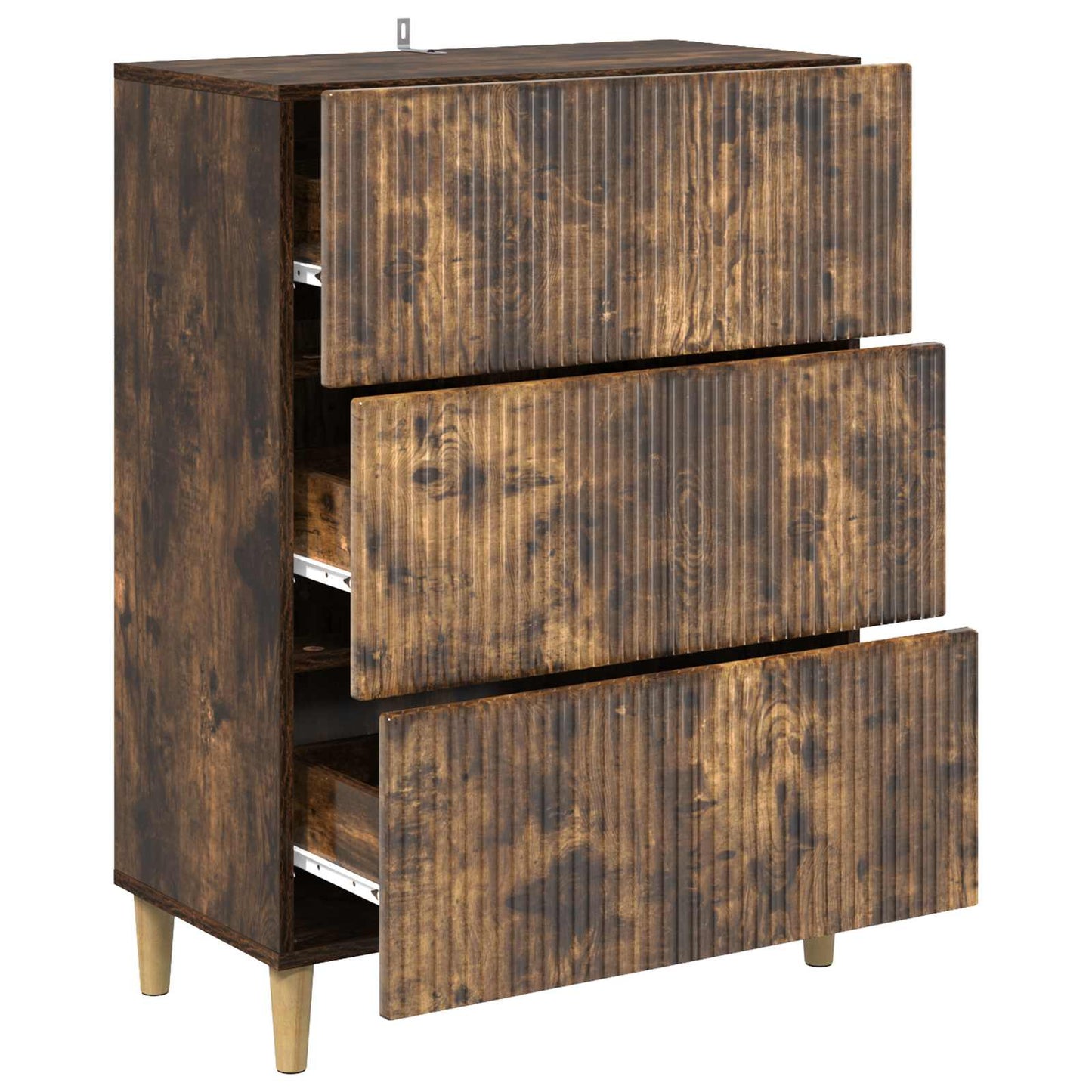Drawer Cabinet Smoked Oak 66 x 34.5 x 90 cm Engineered Wood