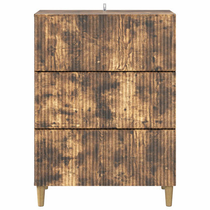 Drawer Cabinet Smoked Oak 66 x 34.5 x 90 cm Engineered Wood