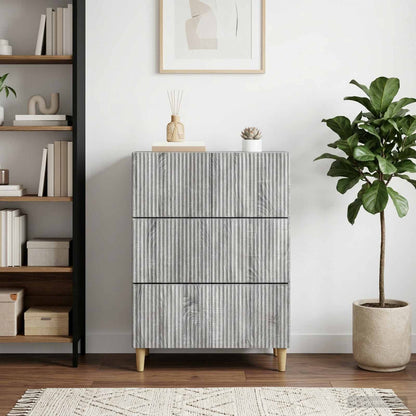 Drawer Cabinet 66 x 34.5 x 90 cm Engineered Wood Grey Sonoma