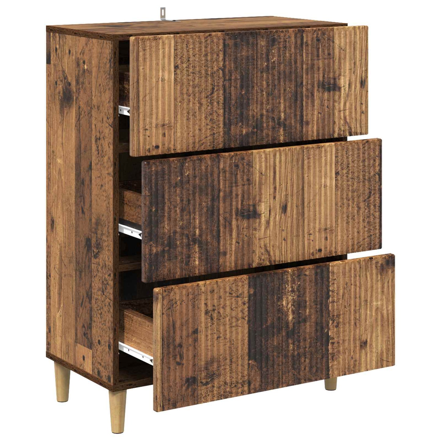 Drawer Cabinet Old Wood 66 x 34.5 x 90 cm Engineered Wood