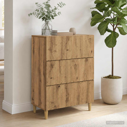 Drawer Cabinet 66 x 34.5 x 90 cm Engineered Wood Artisan Oak