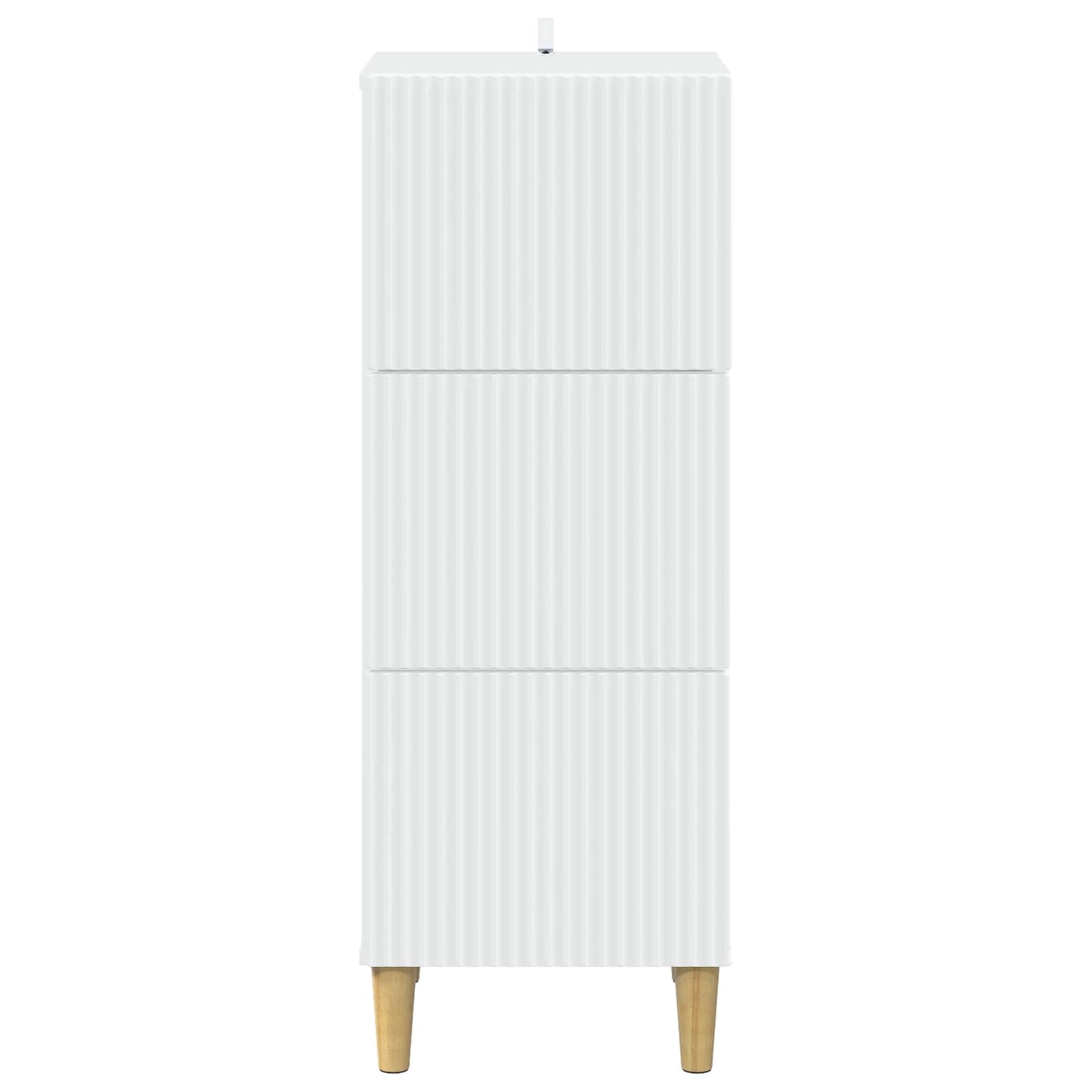 Drawer Cabinet White 33 x 34.5 x 90 cm Engineered Wood
