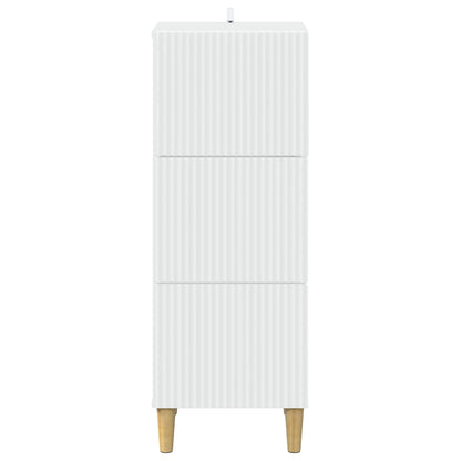 Drawer Cabinet White 33 x 34.5 x 90 cm Engineered Wood