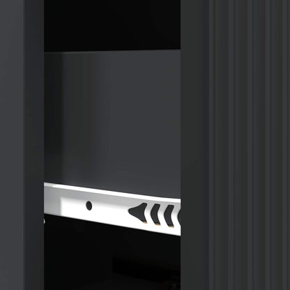 Drawer Cabinet Black 33 x 34.5 x 90 cm Engineered Wood
