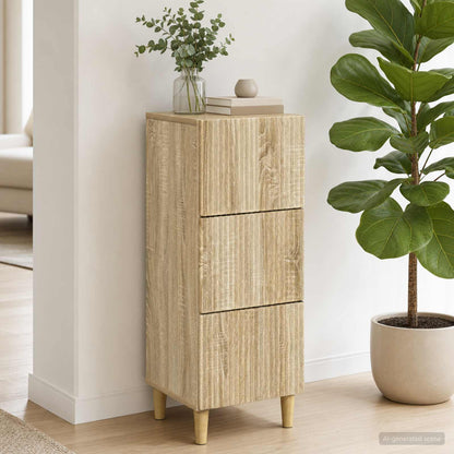 Drawer Cabinet Sonoma Oak 33 x 34.5 x 90 cm Engineered Wood