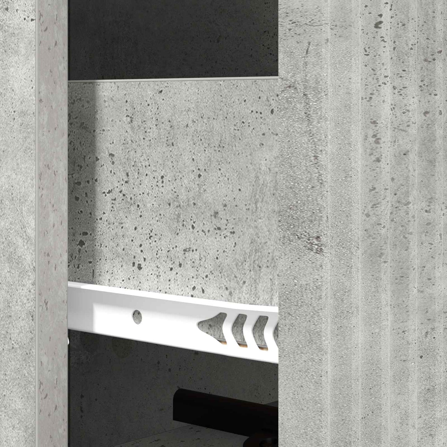 Drawer Cabinet Concrete Grey 33 x 34.5 x 90 cm Engineered Wood