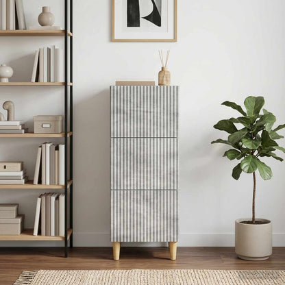 Drawer Cabinet Concrete Grey 33 x 34.5 x 90 cm Engineered Wood
