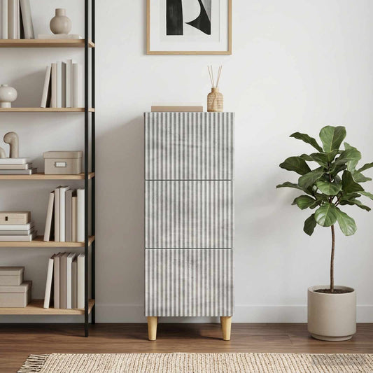 Drawer Cabinet Concrete Grey 33 x 34.5 x 90 cm Engineered Wood