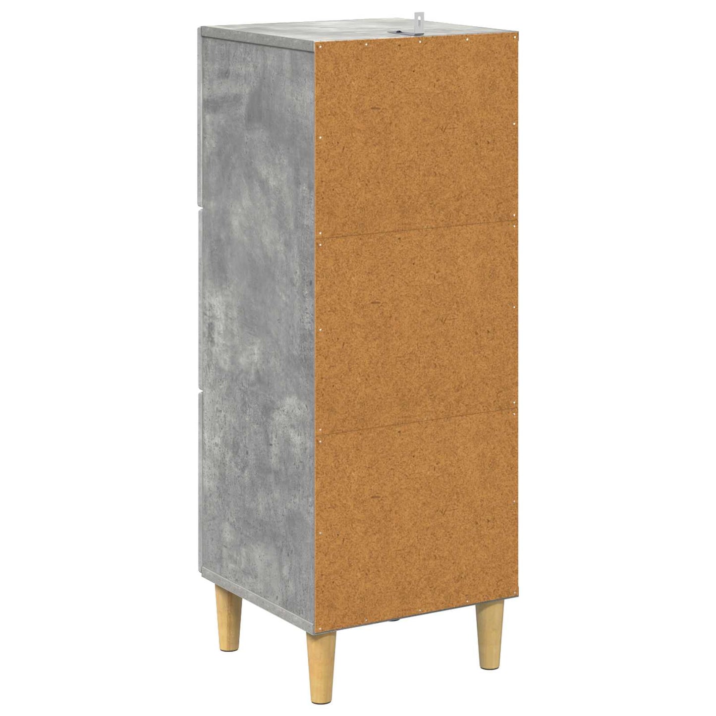 Drawer Cabinet Concrete Grey 33 x 34.5 x 90 cm Engineered Wood