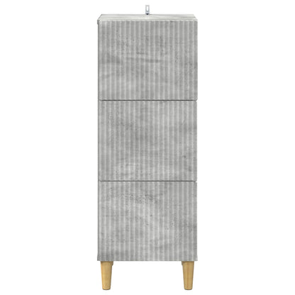 Drawer Cabinet Concrete Grey 33 x 34.5 x 90 cm Engineered Wood