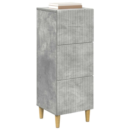 Drawer Cabinet Concrete Grey 33 x 34.5 x 90 cm Engineered Wood
