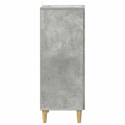 Drawer Cabinet Concrete Grey 33 x 34.5 x 90 cm Engineered Wood