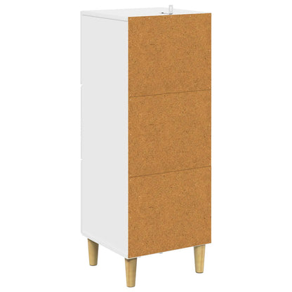 Drawer Cabinet High Gloss White 33 x 34.5 x 90 cm
