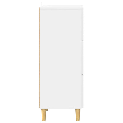 Drawer Cabinet High Gloss White 33 x 34.5 x 90 cm