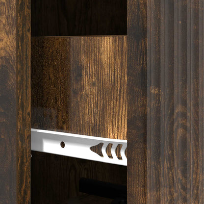 Drawer Cabinet Smoked Oak 33 x 34.5 x 90 cm Engineered Wood