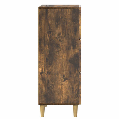 Drawer Cabinet Smoked Oak 33 x 34.5 x 90 cm Engineered Wood