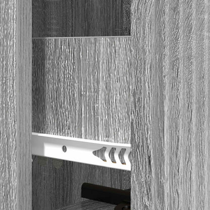 Drawer Cabinet Grey Sonoma 33 x 34.5 x 90 cm Engineered Wood