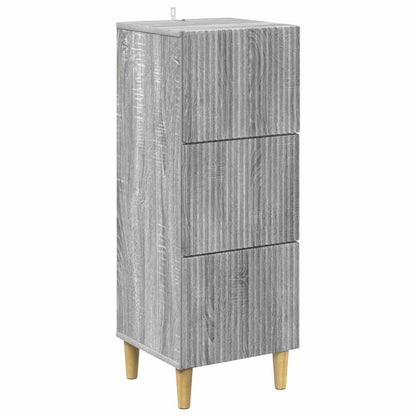 Drawer Cabinet Grey Sonoma 33 x 34.5 x 90 cm Engineered Wood