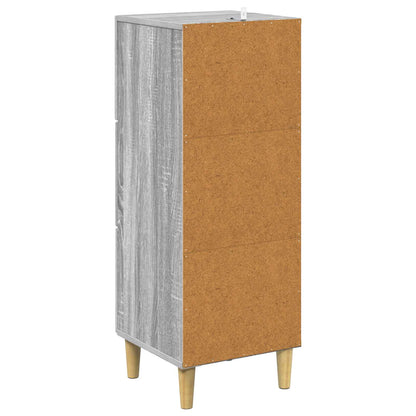 Drawer Cabinet Grey Sonoma 33 x 34.5 x 90 cm Engineered Wood