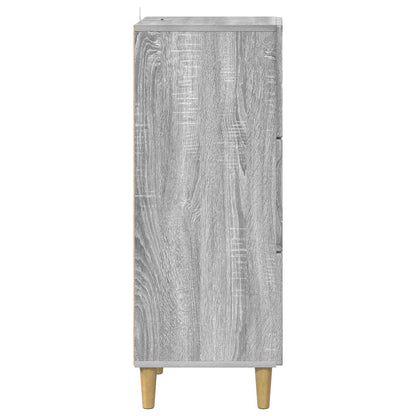 Drawer Cabinet Grey Sonoma 33 x 34.5 x 90 cm Engineered Wood