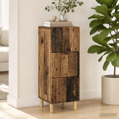 Drawer Cabinet Old Wood 33 x 34.5 x 90 cm Engineered Wood