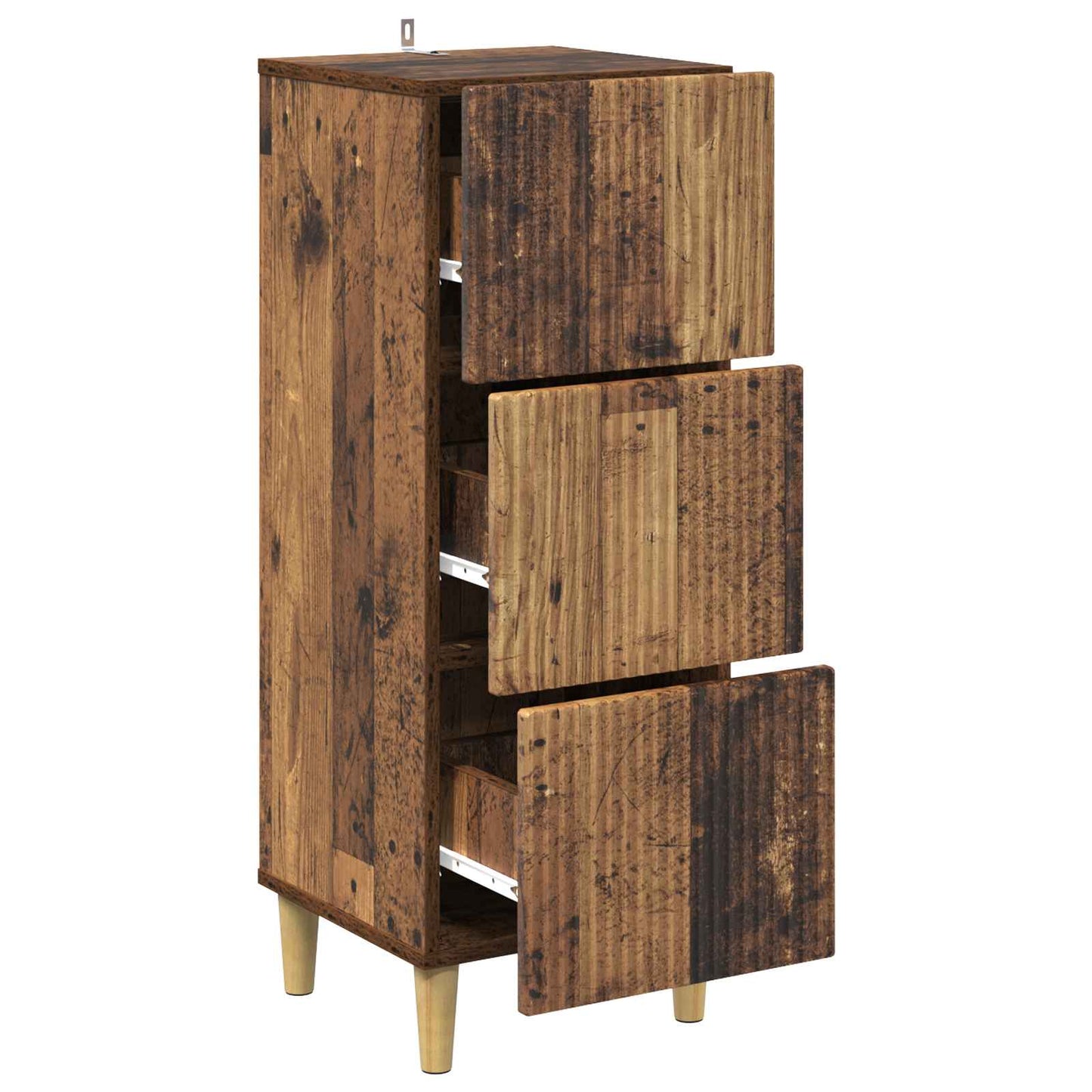 Drawer Cabinet Old Wood 33 x 34.5 x 90 cm Engineered Wood