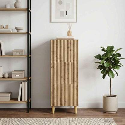 Drawer Cabinet 33 x 34.5 x 90 cm Engineered Wood Artisan Oak