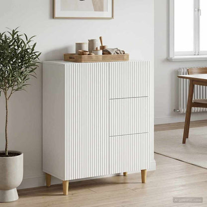 Sideboard White 66 x 34.5 x 90 cm Engineered Wood