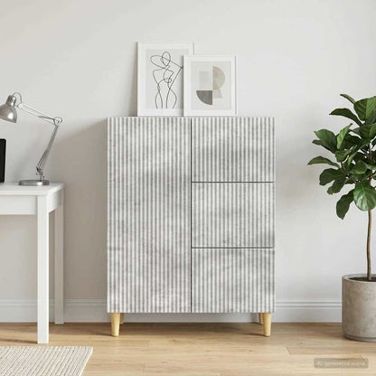 Sideboard Concrete Grey 66 x 34.5 x 90 cm Engineered Wood