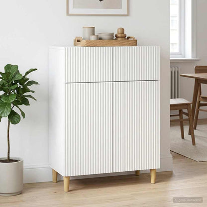 Sideboard White 66 x 34.5 x 90 cm Engineered Wood