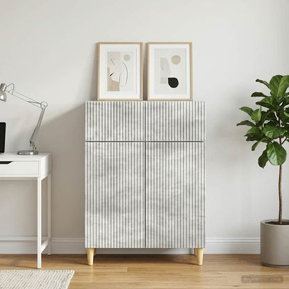 Sideboard Concrete Grey 66 x 34.5 x 90 cm Engineered Wood