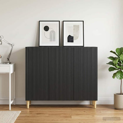 Sideboard Black 89 x 34.5 x 80 cm Engineered Wood