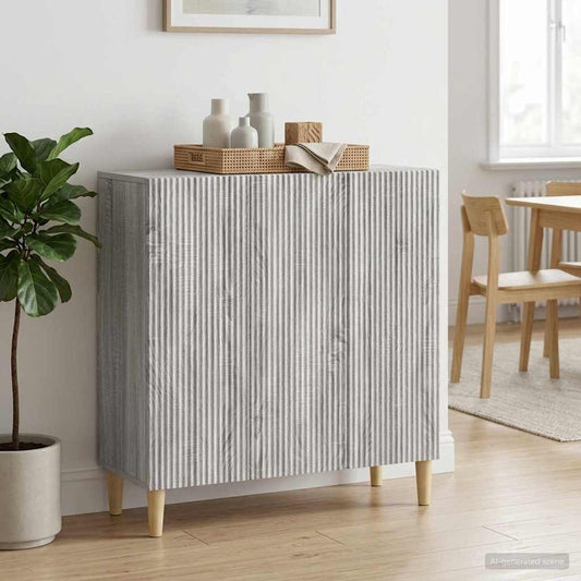 Sideboard Grey Sonoma 89 x 34.5 x 80 cm Engineered Wood