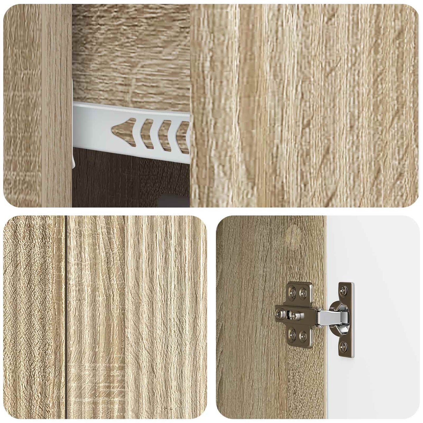 Sideboard Sonoma Oak 89 x 34.5 x 60 cm Engineered Wood