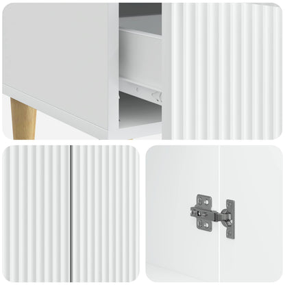 Sideboard White 66 x 34.5 x 95 cm Engineered Wood