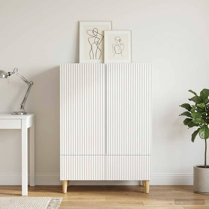 Sideboard White 66 x 34.5 x 95 cm Engineered Wood