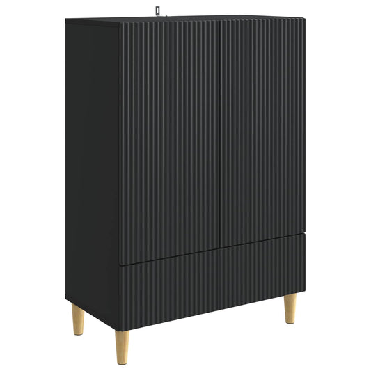 Sideboard with Drawer Black 66 x 34.5 x 95 cm Engineered Wood