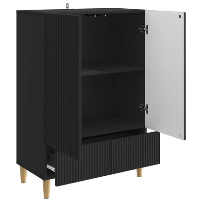 Sideboard with Drawer Black 66 x 34.5 x 95 cm Engineered Wood