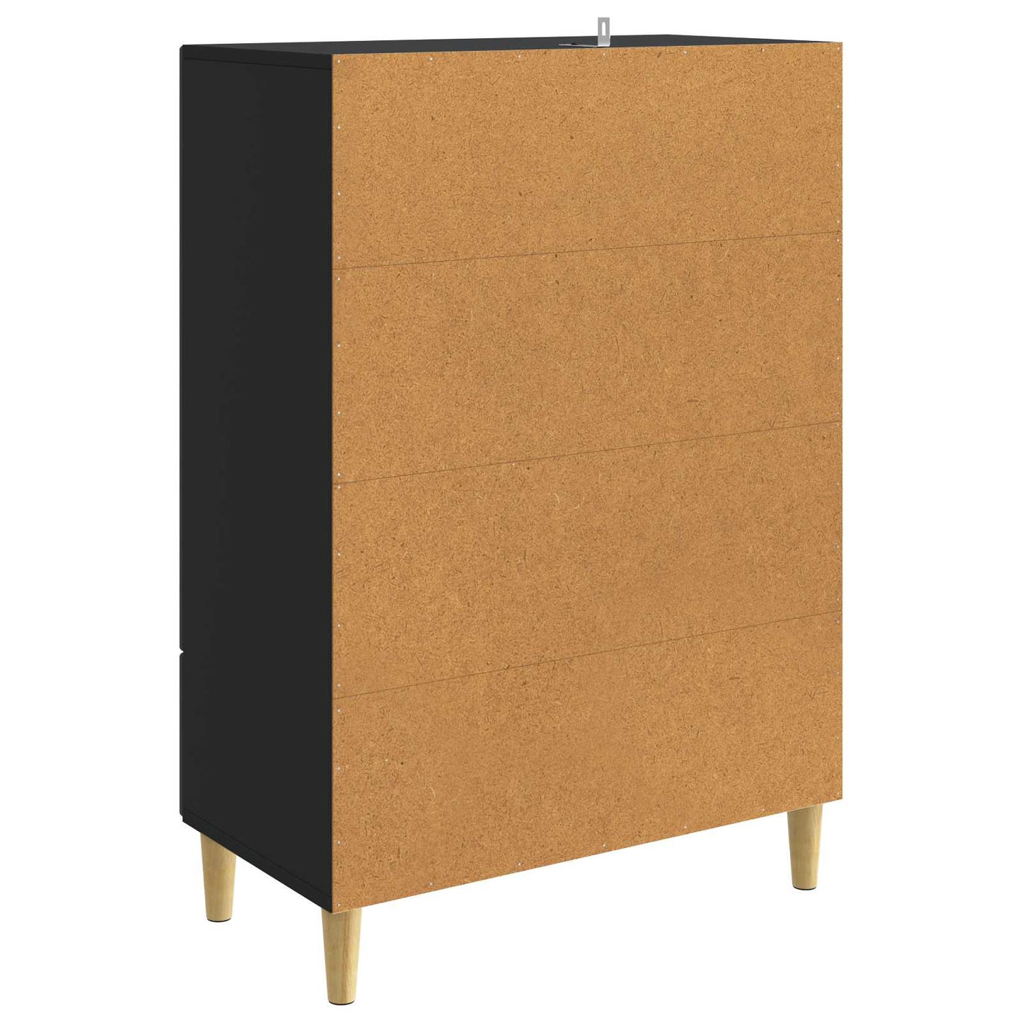 Sideboard with Drawer Black 66 x 34.5 x 95 cm Engineered Wood