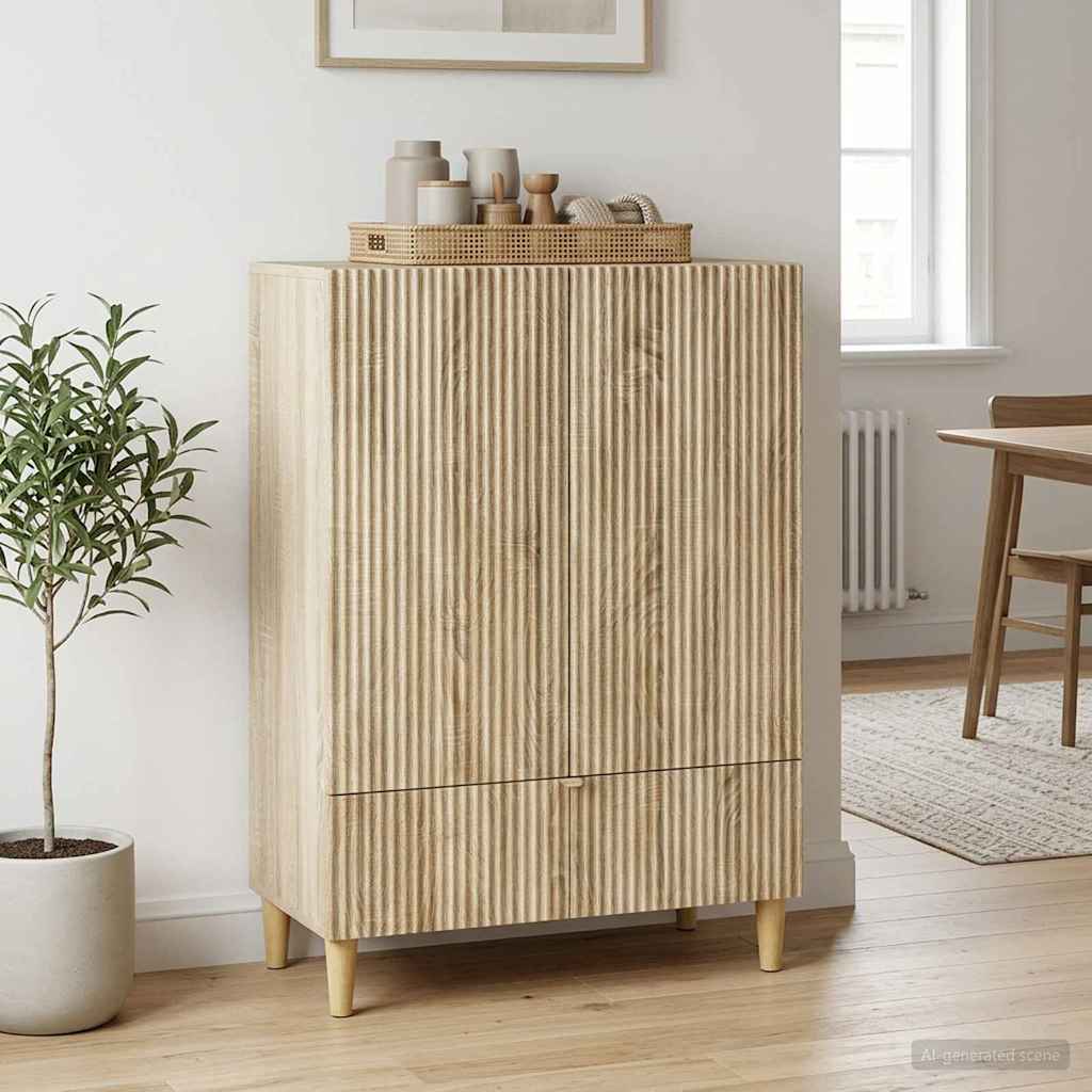 Sideboard Sonoma Oak 66 x 34.5 x 95 cm Engineered Wood