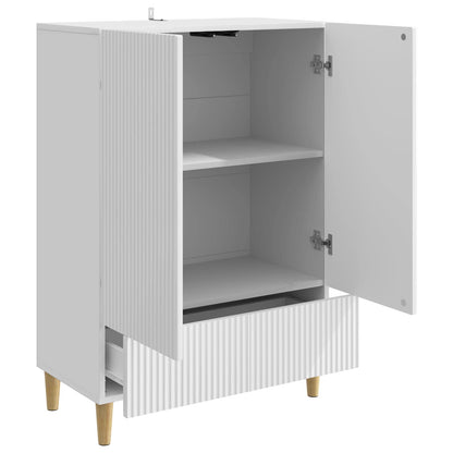 Sideboard High Gloss White 66 x 34.5 x 95 cm Engineered Wood
