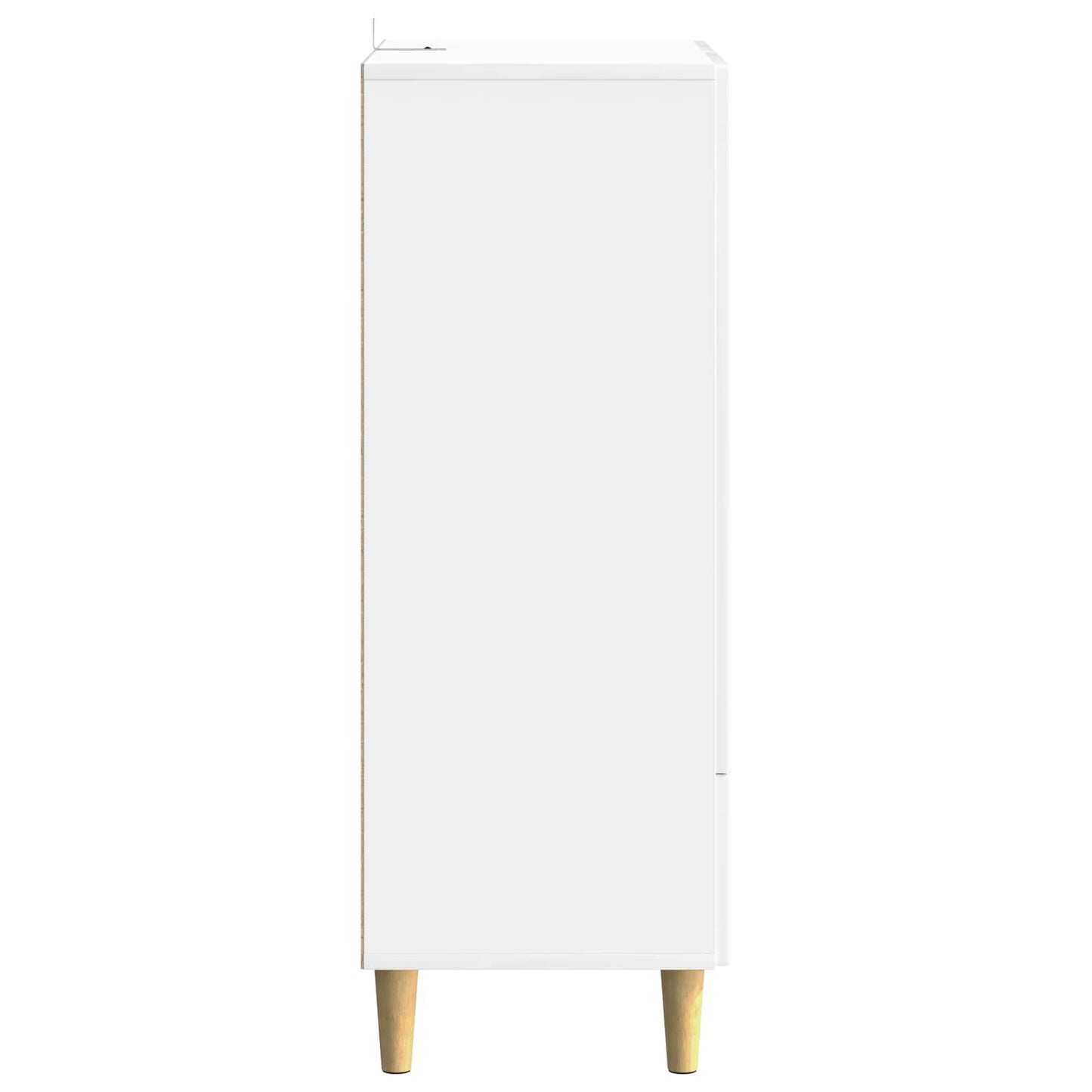 Sideboard High Gloss White 66 x 34.5 x 95 cm Engineered Wood