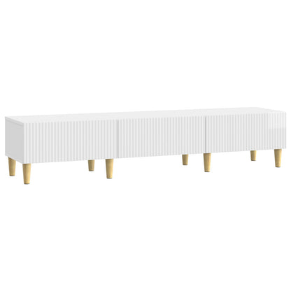 TV Cabinet High Gloss White 147 x 34.5 x 30 cm Engineered Wood