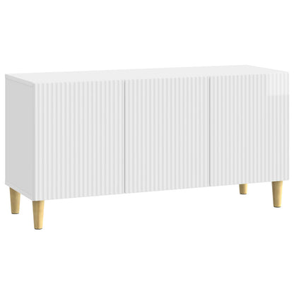 TV Cabinet High Gloss White 99 x 34.5 x 50 cm Engineered Wood